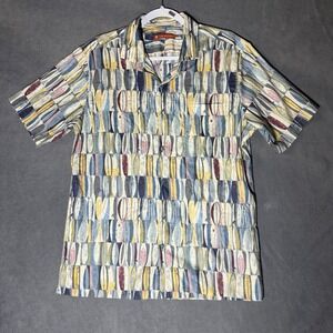 Tori Richard Shirt Mens Medium Surf Board 100% Cotton Lawn Hawaiian USA Made